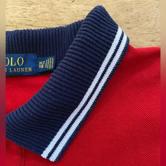 Polo Ralph Lauren Big&Tall Men’s Sz XLT Striped Mesh Crest/Big Pony Polo‎ Shirt